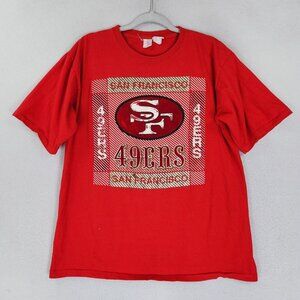 San Francisco 49ers Shirt Womens XL Red Vintage Single Stitch Artex NFL Football